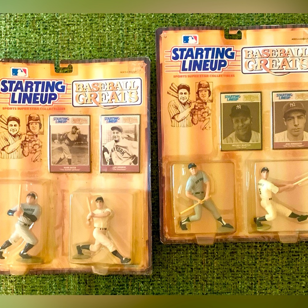 NIB Vintage Baseball: Babe Ruth, Lou Gehrig, Mickey Mantle, Joe Dimaggio